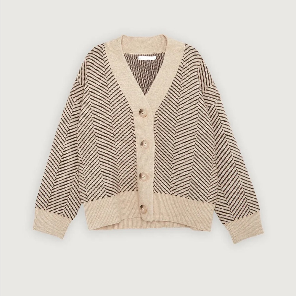 Oak + Fort herringbone cardigan